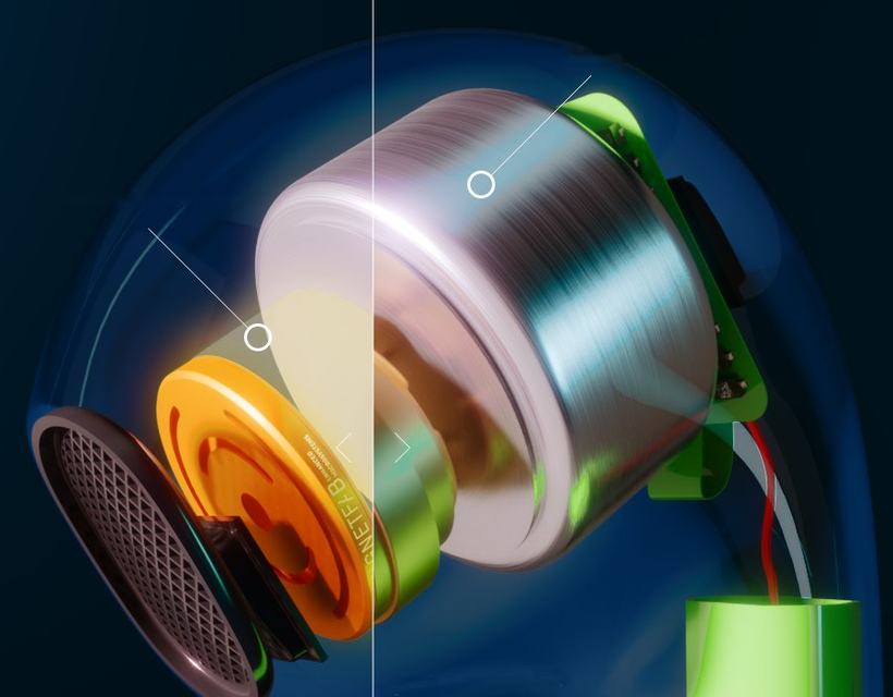 Contacter MagnetFab pour le prototypage sur mesure de micro-aimants sur wafer – vue éclatée d’un haut-parleur MEMS magnétique